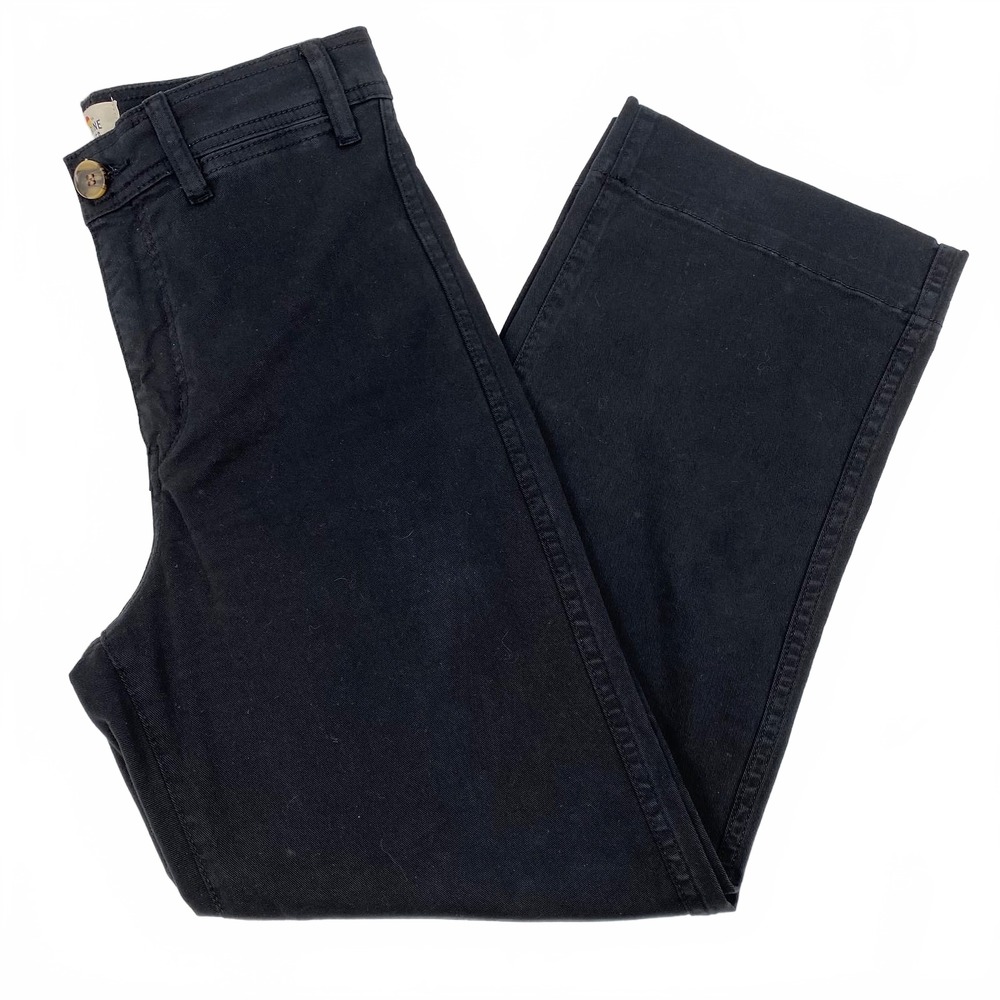 Marine Layer Black Wide Leg Pants | Women’s Regular Size 2, Cotton